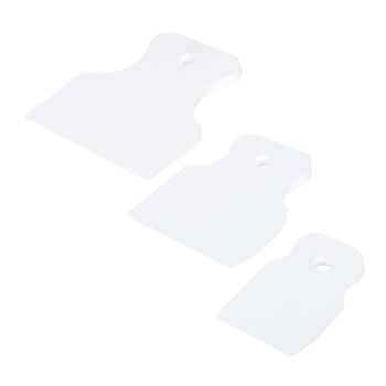 Набор белых, резиновых шпателей, 3 предмета: 40, 60, 80 мм, РемоКолор