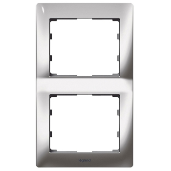 Рамка Legrand Galea Life 2 поста вертикальная Chrome