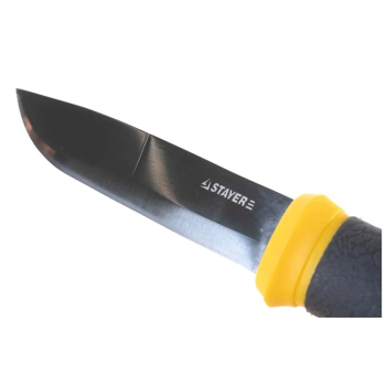 STAYER 110 мм, пластиковые ножны, туристический нож, Professional (47630) (Ножи туристические)
