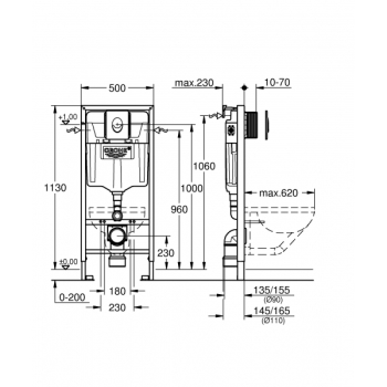 Инсталляция для раковины Grohe Rapid SL 38554001