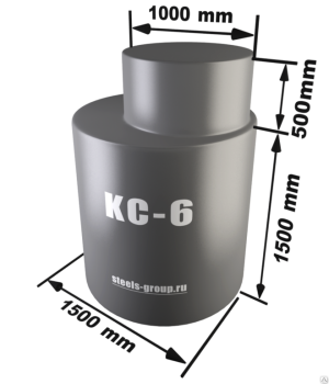 Кессон для скважины КС-6 1500х1500 мм, толщина стенки 4 мм