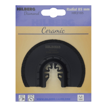 Полотно алмазное отрезное по керамике Hilberg Radial El-P 85 mm HR3185