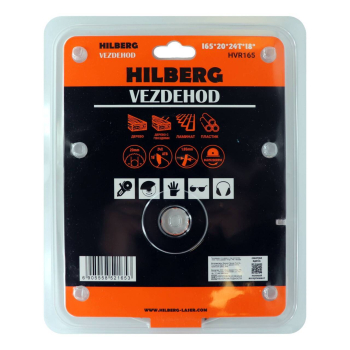 Диск пильный Hilberg Vezdehod 165*20*24Т*18 град. (reverse) HVR165