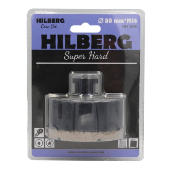 Коронка алмазная 80 мм Hilberg Super Hard M14 HH680