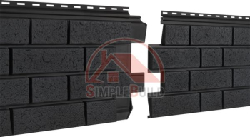 Сайдинг VHP "U-Plast StoneHouse", клинкер Нордик, графитовый