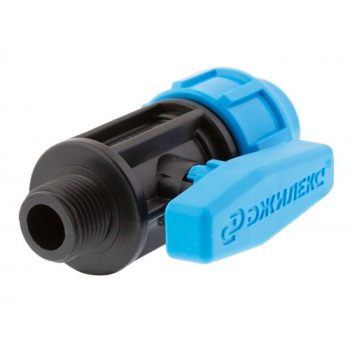 Кран шаровой ПНД 20x1/2" П (НР) Джилекс