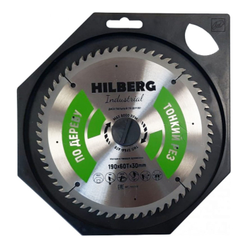 Диск пильный Hilberg Industrial Дерево тонкий рез 190*30*60Т HWT192