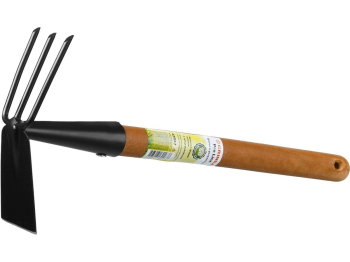GRINDA ProLine 113х100х575 мм, 3 зубца, деревянная ручка, мотыга-рыхлитель (421517) (Рыхлитель)