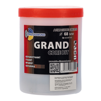 Коронка алмазная по керамограниту 68 мм Серебряная пайка GCB768