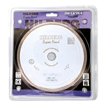 Диск алмазный отрезной 200*25,4 Hilberg Super Hard Сплошной HM650