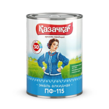 Эмаль Казачка ПФ 115, зеленое яблоко, 0,9 кг