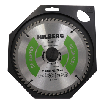 Диск пильный Hilberg Industrial Дерево 200*32/30*60Т HW205