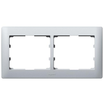 Рамка Legrand Galea Life 2 поста горизонтальная Aluminium