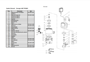 Насос дренажный QUATTRO ELEMENTI Drenaggio 400 F Promo (385 Вт, 6800 л/ч, для грязной, 4 м) (910-461) (Дренажные насосы для грязной воды)