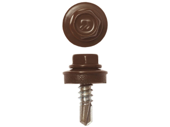 ЗУБР СКМ 8017, 19 х 5.5 мм, шок.-коричн., 2500 шт, кровельный саморез, Профессионал (4-300310-55-019-8017) (Саморезы кровельные)