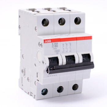 Автоматический выключатель ABB 3-полюсный S203 C50 (автомат электрический)