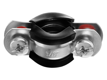 ЗУБР 3/8", цинк, 10 шт, трубный хомут с гайкой (37850-15-19) (Трубные)