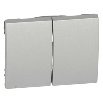 Клавиша двухклавишного выключателя Legrand Galea Life Aluminium
