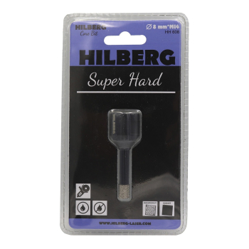 Коронка алмазная 8 мм Hilberg Super Hard M14 HH608