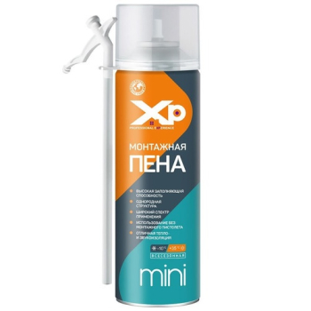 Пена монтажная xP MINI бытовая, всесезонная, 400 мл, 400 г
