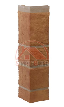 угол фасадной панели "Альта-Профиль", камень бежевый