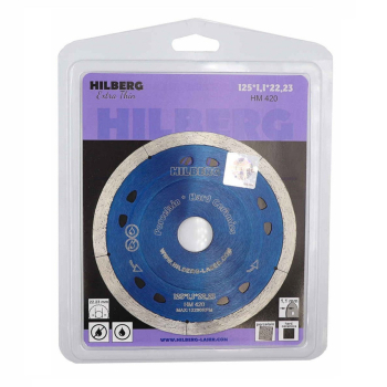 Диск алмазный отрезной 125*22,23 Hilberg Extra Thin 1,1 mm HM420