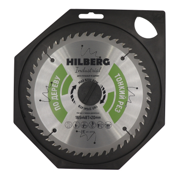 Диск пильный Hilberg Industrial Дерево тонкий рез 165*20*48Т HWT166