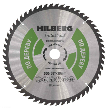 Диск пильный Hilberg Industrial Дерево 300*30*56Т HW301