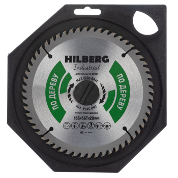 Диск пильный Hilberg Industrial Дерево 165*20*56Т HW167
