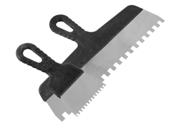 Шпатель фасадный "Мастер" нержавеющий зубчатый, 250мм, зуб.10х10мм