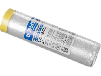 ЗУБР ПМ 1.4 х 20 м, 10 мкм ПВД, защитная пленка-маскер с клейкой лентой (12250-140-20) (Пленка полиэтиленовая)