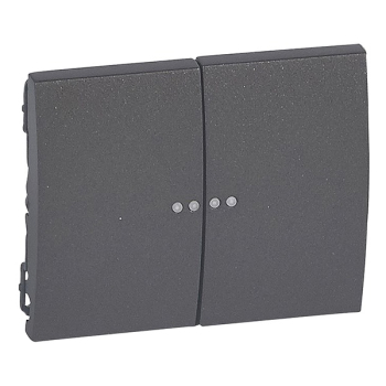 Клавиша двухклавишного выключателя с подсветкой Legrand Galea Life Dark Bronze