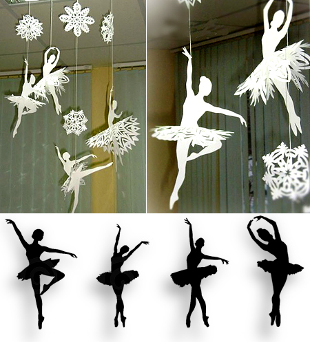 Летающие снежинки-балеринки