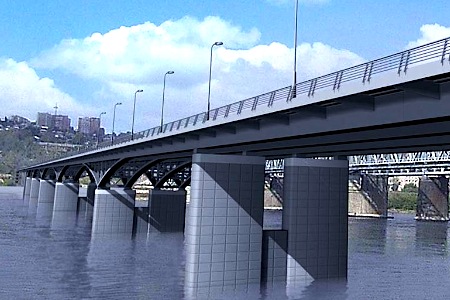 Строительство нового моста через Енисей откладывается