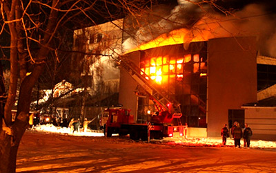 Крупный пожар в Рязанском Рок-Сити